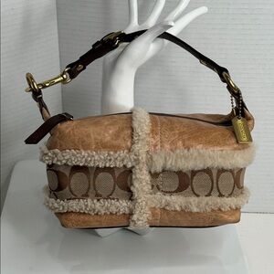 Coach Shearling and Signature Monogram Tabby Mini- Vintage